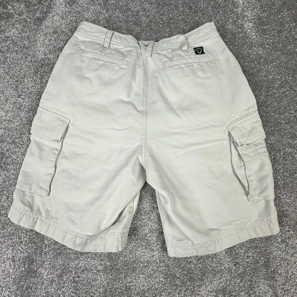 Callaway Golf Cargo Shorts Mens 30 White Sport Outdoors Casual Comfort